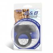 Черное двойное силиконовое кольцо С B GEAR - BlueLine - в Рязани купить с доставкой