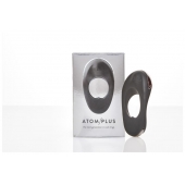 Черное эрекционное виброкольцо с двумя виброэлементами ATOM PLUS - Hot Octopuss - в Рязани купить с доставкой