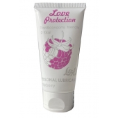 Лубрикант на водной основе с ароматом малины Love Protection Raspberry - 50 мл. - Lola Games - купить с доставкой в Рязани