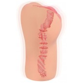 Телесный вибромастурбатор-вагина с рельефом BELLANA AUTO - KOKOS - в Рязани купить с доставкой