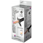 Пояс-трусики с насадкой Glamour Silver - 15,5 см. - LOVETOY (А-Полимер) - купить с доставкой в Рязани