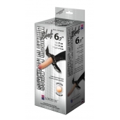 Пояс-трусики с насадкой Glamour - 17 см. - LOVETOY (А-Полимер) - купить с доставкой в Рязани