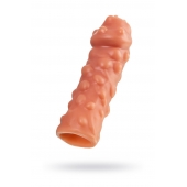 Телесная, покрытая пузырьками насадка на член - 16,5 см. - KOKOS - в Рязани купить с доставкой