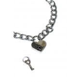 Серебристый ошейник Embrace с ключиком - Lola Games - купить с доставкой в Рязани