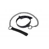 Черный ошейник Sin с поводком - Lola Games - купить с доставкой в Рязани