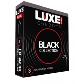 Черные презервативы LUXE Royal Black Collection - 3 шт. - Luxe - купить с доставкой в Рязани