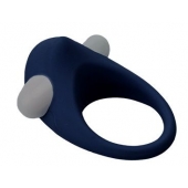 Гладкое синее эрекционное виброкольцо STIMU RING - Dream Toys - в Рязани купить с доставкой