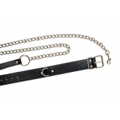 Черный ошейник с поводком Wild - Lola Games - купить с доставкой в Рязани