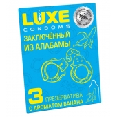 Презервативы  Заключенный из Алабамы  с ароматом банана - 3 шт. - Luxe - купить с доставкой в Рязани