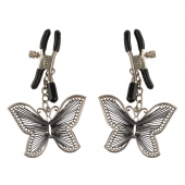 Зажимы на соски с бабочками Butterfly Nipple Clamps - Pipedream - купить с доставкой в Рязани