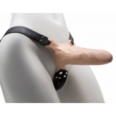 Пустотелый фаллопротез с бондажом - 18 см. - LOVETOY (А-Полимер) - купить с доставкой в Рязани