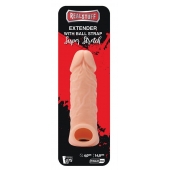 Телесная насадка EXTENDER WITH BALL STRAP 5.5 - 14 см. - Dream Toys - в Рязани купить с доставкой