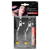 Оригинальные зажимы на соски с желтыми шариками - Notabu - купить с доставкой в Рязани