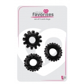 Набор из 3 черных эрекционных колец SET OF 3 COCKRINGS - Dream Toys - в Рязани купить с доставкой
