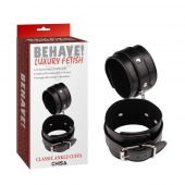 Черные оковы Classic Ankle Cuffs - Chisa - купить с доставкой в Рязани
