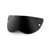 Черная плотная кожаная маска на глаза - БДСМ Арсенал - купить с доставкой в Рязани