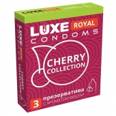 Презервативы с ароматом вишни LUXE Royal Cherry Collection - 3 шт. - Luxe - купить с доставкой в Рязани