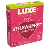 Презервативы с ароматом клубники LUXE Royal Strawberry Collection - 3 шт. - Luxe - купить с доставкой в Рязани