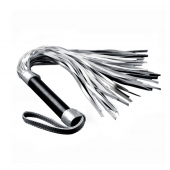Серебристая плетка Struggle My Flogger с черной ручкой - 45 см. - Lovetoy - купить с доставкой в Рязани