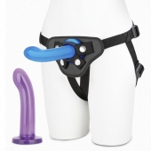 Страпон унисекс Beginners Strap-On с 2 насадками - 15 и 13 см. - Lux Fetish - купить с доставкой в Рязани