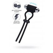 Черное эрекционное лассо на пенис Jat - A-toys - в Рязани купить с доставкой