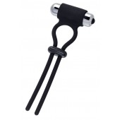 Черное эрекционное лассо на пенис Jat - A-toys - в Рязани купить с доставкой