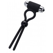 Черное эрекционное лассо Ect с виброэлементом - A-toys - в Рязани купить с доставкой