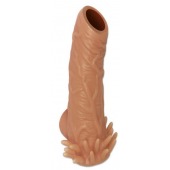 Телесная насадка с усиками и открытой головкой Nude Sleeve S - 10 см. - KOKOS - в Рязани купить с доставкой