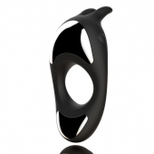 Черное эрекционное кольцо с двумя моторами Zeus Dual Vibe Cock Ring - FeelzToys - в Рязани купить с доставкой