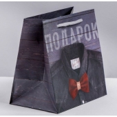 Ламинированный квадратный пакет «Мужской стиль» - 14 х 14 х 9 см. - Сима-Ленд - купить с доставкой в Рязани