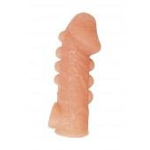 Телесная закрытая насадка с шишечками Cock Sleeve Size S - 13,8 см. - KOKOS - в Рязани купить с доставкой