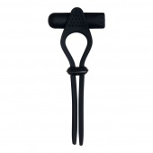 Черное эрекционное лассо с вибропулей Black Tie Affair - Zero Tolerance - в Рязани купить с доставкой