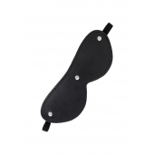 Черная кожаная маска Anonymo с мягким подкладом - ToyFa - купить с доставкой в Рязани