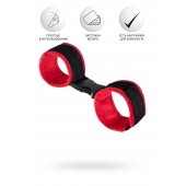 Красно-черные велюровые оковы Anonymo - ToyFa - купить с доставкой в Рязани