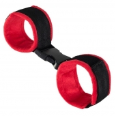 Красно-черные велюровые оковы Anonymo - ToyFa - купить с доставкой в Рязани