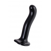 Черный стимулятор для пар P G-Spot Dildo Size M - 18 см. - Strap-on-me - в Рязани купить с доставкой