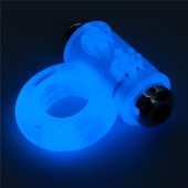 Голубое, светящееся в темноте эрекционное виброкольцо Lumino Play Vibrating Penis Ring - Lovetoy - в Рязани купить с доставкой