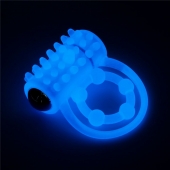 Голубое, светящееся в темноте виброкольцо Lumino Play Vibrating Penis Ring - Lovetoy - в Рязани купить с доставкой