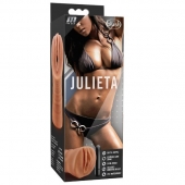 Мастурбатор-вагина цвета карамели Julieta с вибрацией - Blush Novelties - в Рязани купить с доставкой