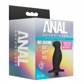 Черный анальный вибромассажёр Silicone Vibrating Prostate Massager 02 - 10,8 см. - Blush Novelties - в Рязани купить с доставкой