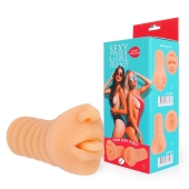 Телесный мастурбатор-ротик с высунутым язычком - Bior toys - в Рязани купить с доставкой