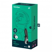 Черный анальный вибратор Hot Passion с функцией нагрева - Satisfyer - в Рязани купить с доставкой