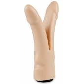 Телесная сплит-насадка харнесс - 16,5 см. - LOVETOY (А-Полимер) - купить с доставкой в Рязани