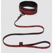 Стильный ошейник с поводком Reversible Faux Leather Collar and Lead - Fifty Shades of Grey - купить с доставкой в Рязани
