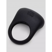Черное эрекционное виброкольцо Sensation Rechargeable Vibrating Love Ring - Fifty Shades of Grey - в Рязани купить с доставкой