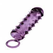 Закрытая фиолетовая насадка с пупырышками SAMURAI PENIS SLEEVE PURPLE - 14,5 см. - NMC - в Рязани купить с доставкой