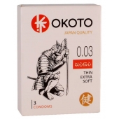 Тонкие презервативы OKOTO Thin Extra Soft - 3 шт. - Sitabella - купить с доставкой в Рязани