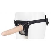 Пустотелый страпон Harness CLASSIC с бандажом - 19,5 см. - LOVETOY (А-Полимер) - купить с доставкой в Рязани