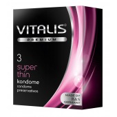 Ультратонкие презервативы VITALIS PREMIUM super thin - 3 шт. - Vitalis - купить с доставкой в Рязани