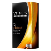 Ребристые презервативы VITALIS PREMIUM ribbed - 12 шт. - Vitalis - купить с доставкой в Рязани